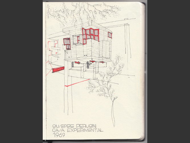 Dibujo cuaderno moleskine arquitectura - Pablo Martínez Alonso