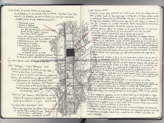 Dibujo cuaderno moleskine arquitectura - Pablo Martínez Alonso