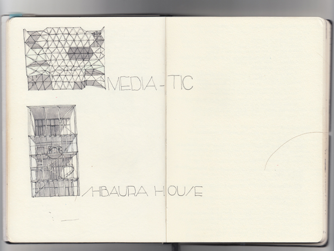 Dibujo cuaderno moleskine arquitectura - Pablo Martínez Alonso