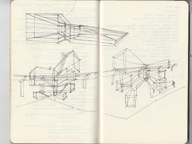 Dibujo cuaderno moleskine arquitectura - Pablo Martínez Alonso