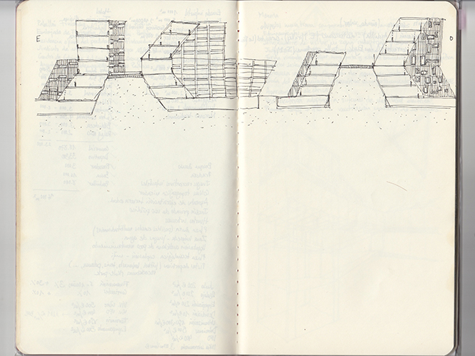 Dibujo cuaderno moleskine arquitectura - Pablo Martínez Alonso