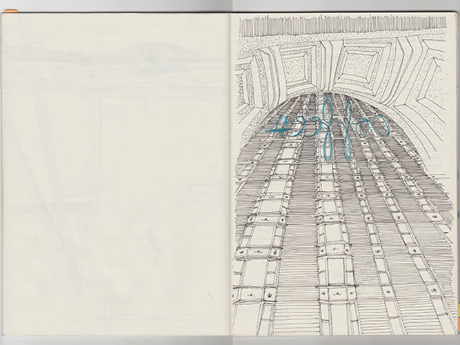 Dibujo cuaderno moleskine arquitectura - Pablo Martínez Alonso