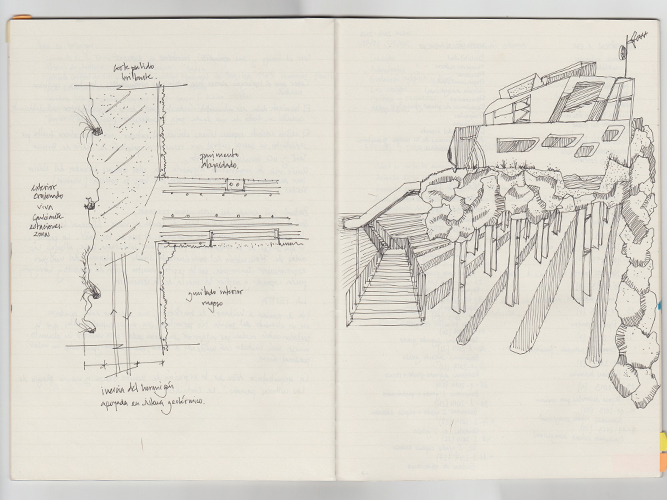 Dibujo cuaderno moleskine arquitectura - Pablo Martínez Alonso