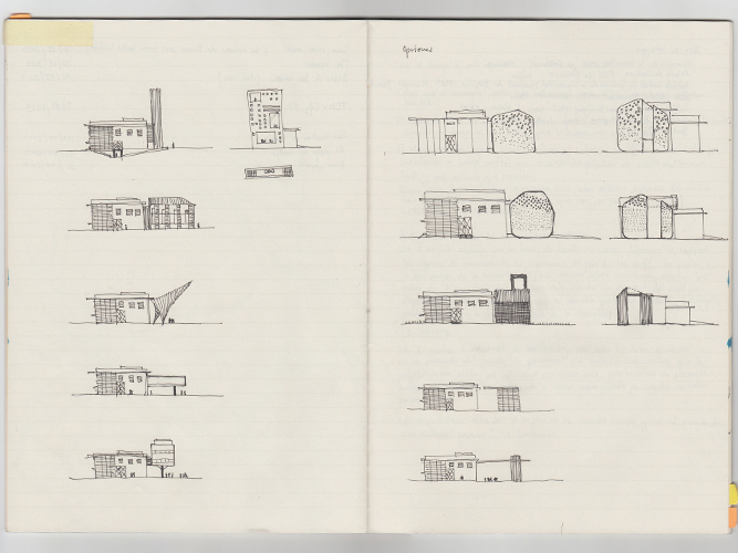 Dibujo cuaderno moleskine arquitectura - Pablo Martínez Alonso