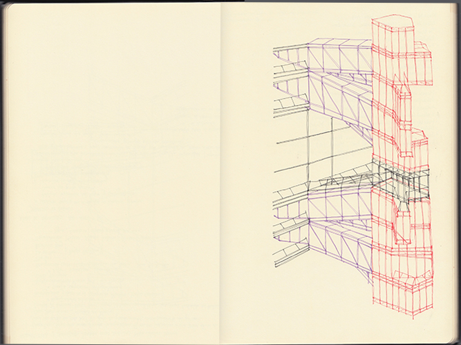 Dibujo cuaderno moleskine arquitectura - Pablo Martínez Alonso