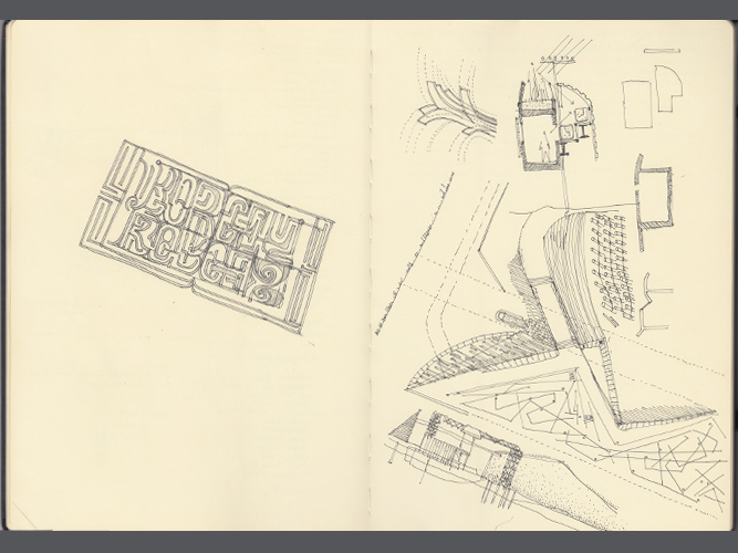 Dibujo cuaderno moleskine arquitectura - Pablo Martínez Alonso