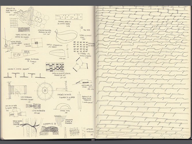 Dibujo cuaderno moleskine arquitectura - Pablo Martínez Alonso