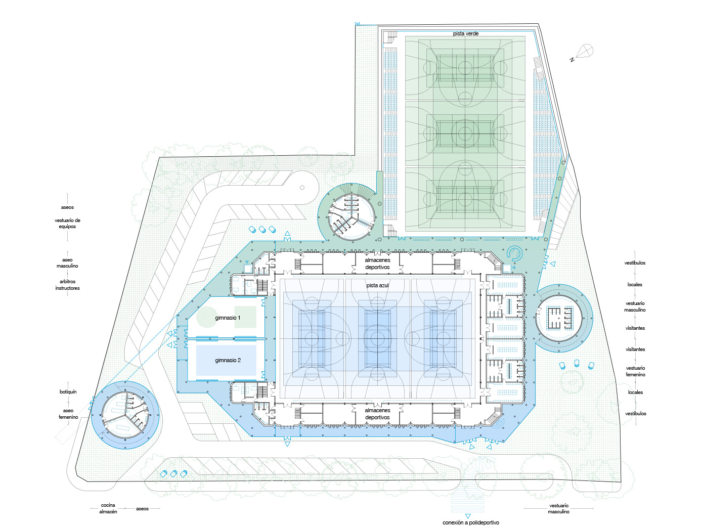 Concurso para la ampliacion y remodelacion del pabellon deportivo municipal Enrique Blas Echevarria - Pablo Martínez Alonso