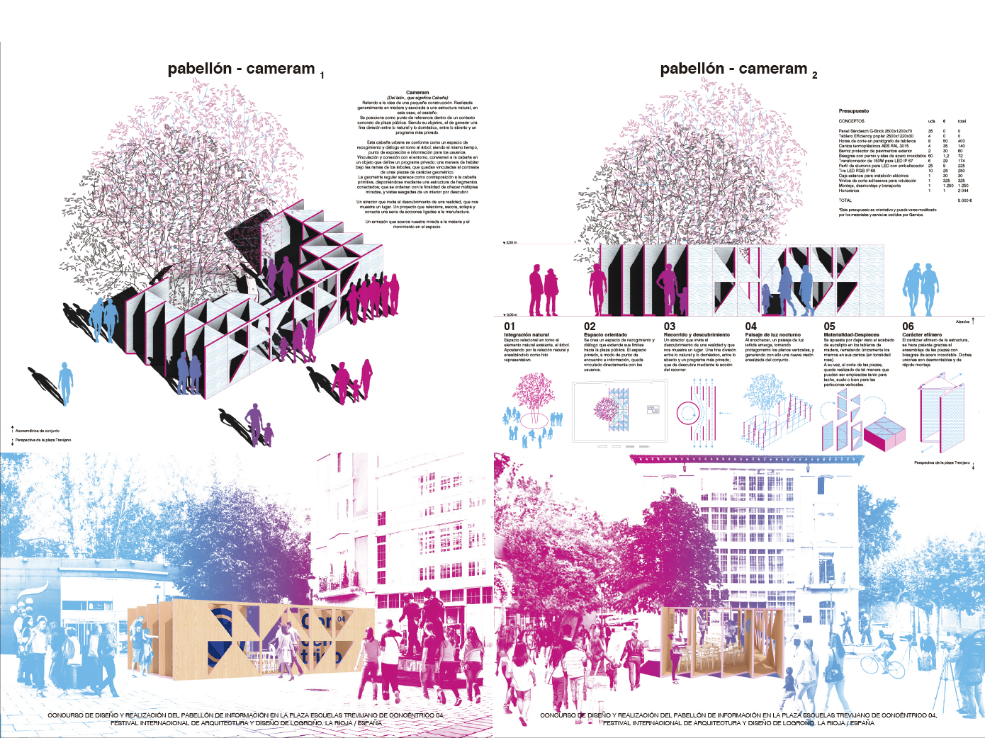 Concurso de diseño del pabellón de información de Concéntrico 04 - Festival de arquitectura y diseño de Logroño 2018